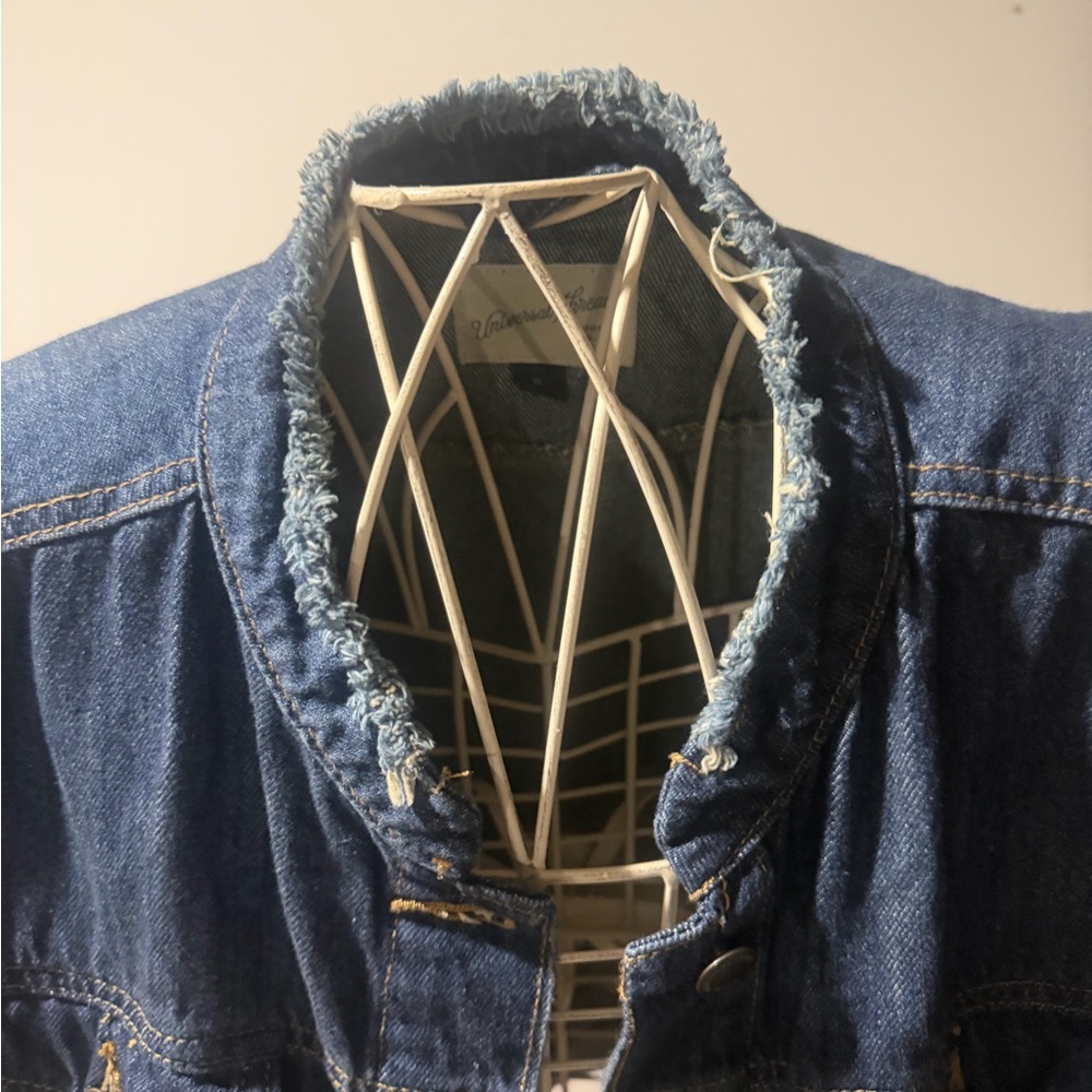 Universal Thread Dark Blue Denim Jean Jacket - Picture 3 of 6